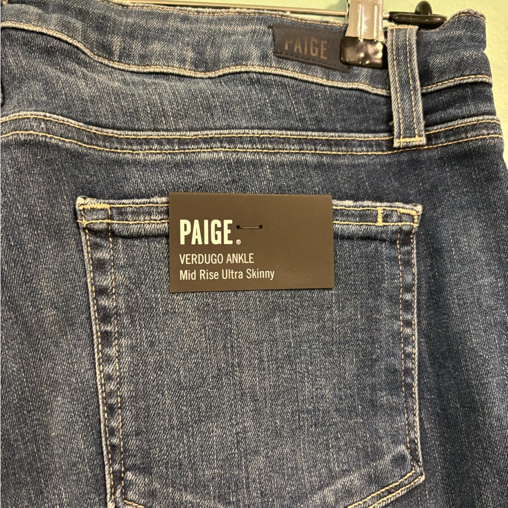 Paige Blue Mid Rise Ultra Skinny Jeans NWT